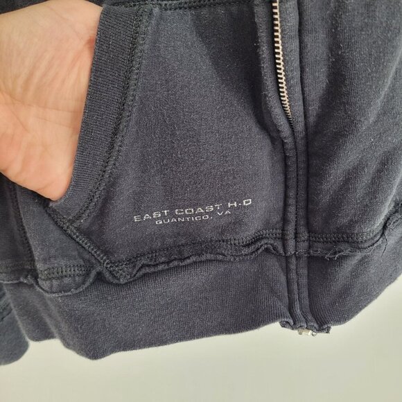 Harley davidson womens large faded black embellished back full zip hoodie - Picture 12 of 14